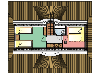 Ferienhaus ALTER SEEBÄR: Grundrisses vom ausgebauten Spitzboden